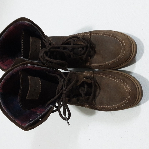 Ferrato men's leather Biker boots 6 Y2k Granpa Brown - Picture 3 of 9